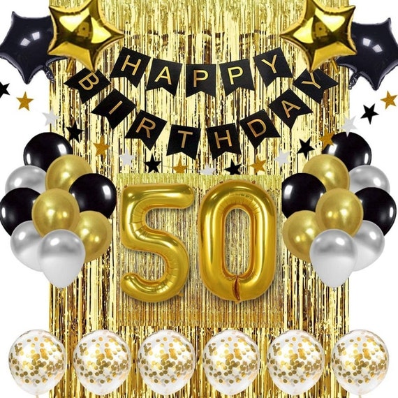 Conjunto de decoración de 50 cumpleaños Conjunto de decoración de 50  cumpleaños de oro rosa Conjunto de decoración de 50 cumpleaños de oro  Decoraciones de 50 cumpleaños -  España