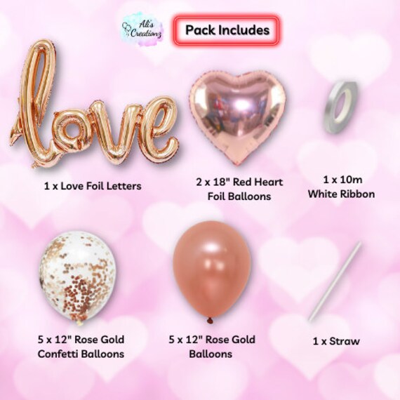 Gold foil on sale love balloons