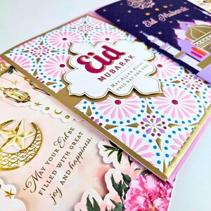 Tarjetas de felicitación para Eid - Tarjetas de felicitación para Eid Mubarak - Paquete de 2 con sobres