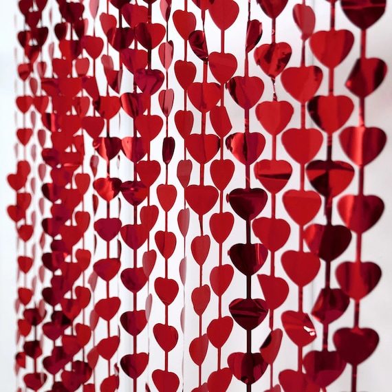 Heart Foil Curtain Backdrop Pink Adult Heart Foil Curtain Backdrop Pink Adult