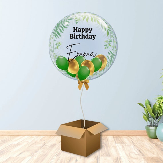 Birthday balloons delivered cheap in a box