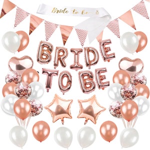 Rose Gold Bridal Shower Decoration Set - Bride To Be Decoration Set for Bridal Shower Party  - 2 Designs To Choose From