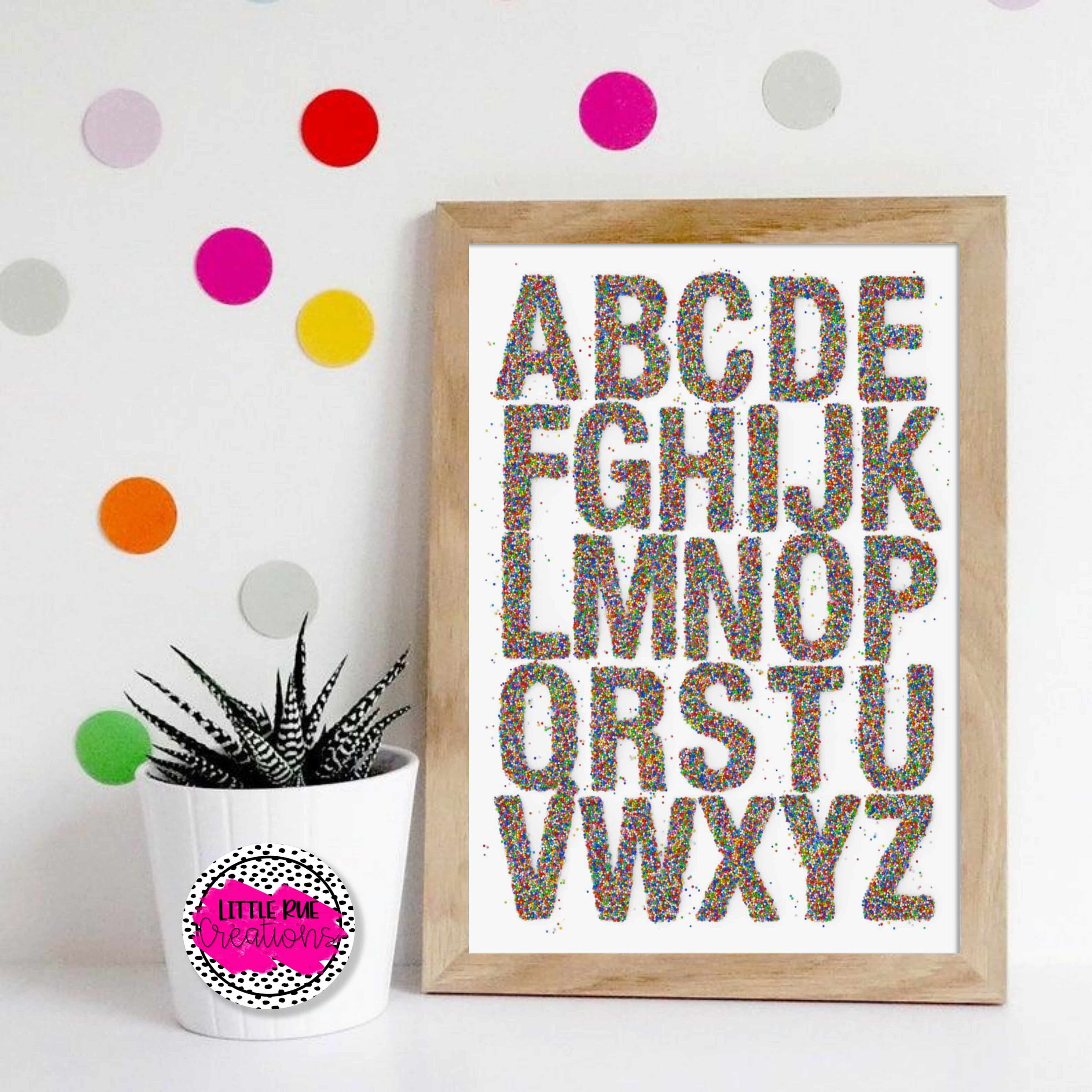 Colorful Alphabet Chart Sprinkle Abcs Bright Abcs for - Etsy