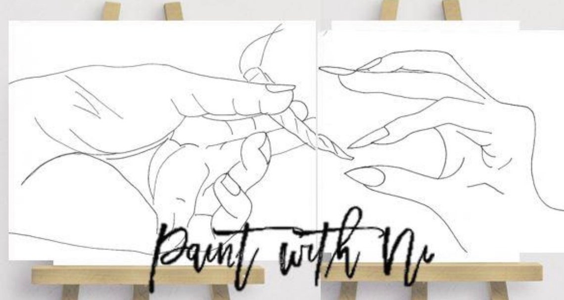 Couples Smoke and Paint Kit/ Paint and Sip/ Melanin Marijuana/ Etsy