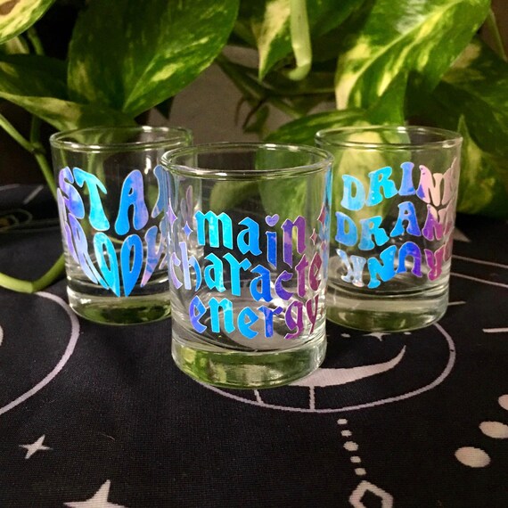 Retro Groovy Shot Glasses Custom Personalized Shot Glasses Etsy