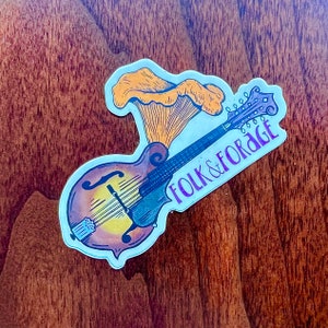 Folk & Forage Mandolin/Chanterelle Sticker