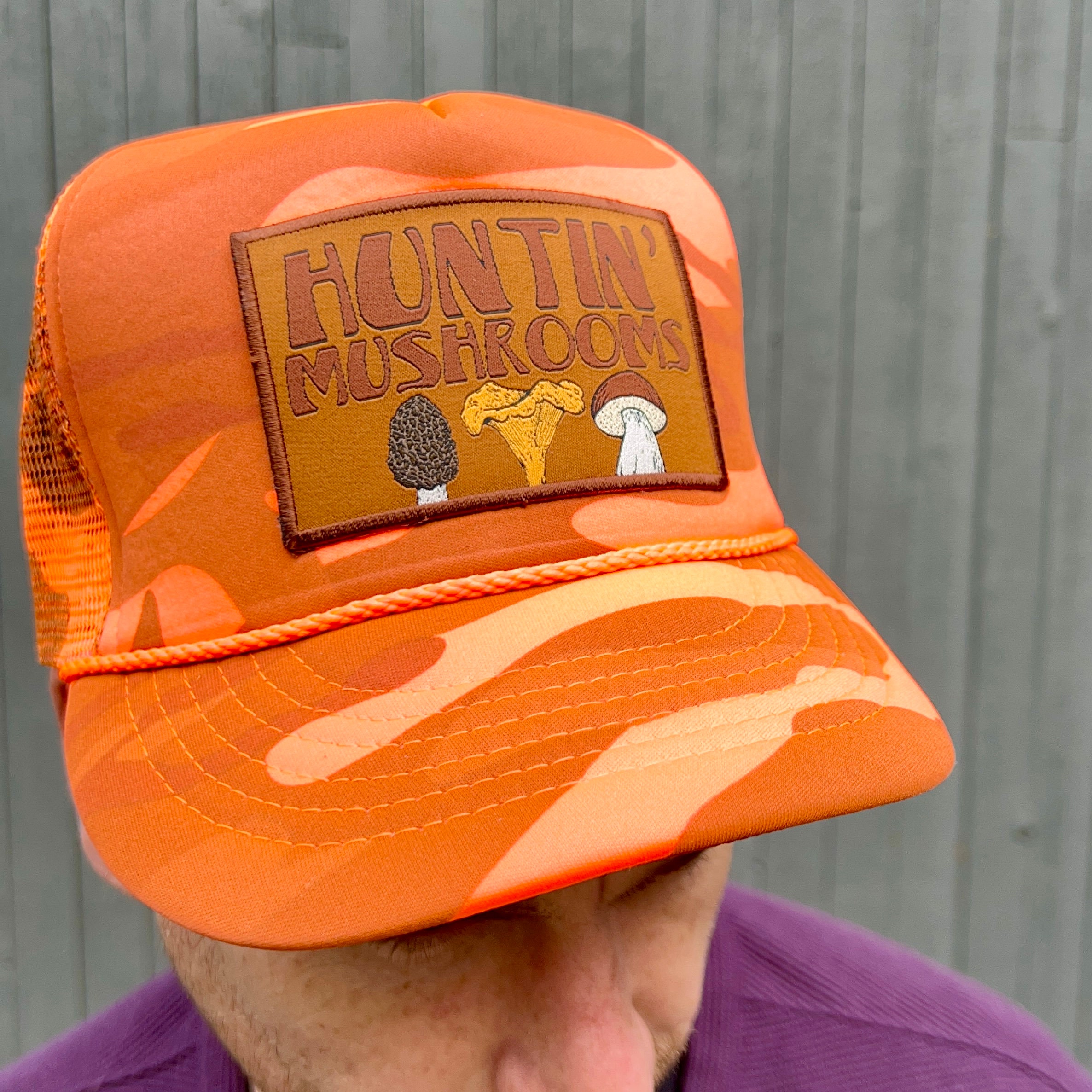 Dead Fish Hook Orange Truckers Hat