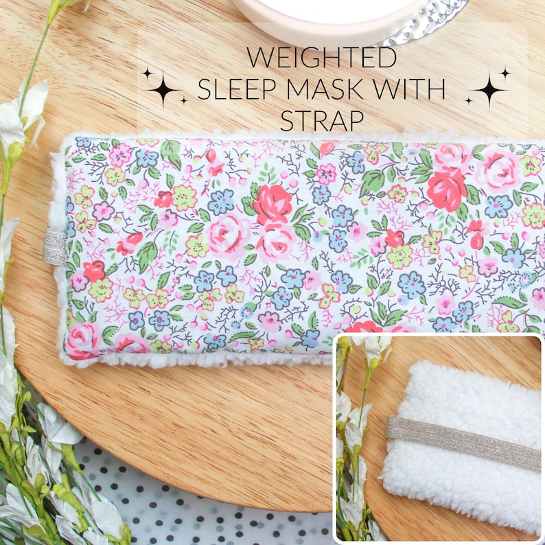 Weighted Sleep Mask Pillow, Lavender Eye Pillow with Strap, Sleep Mask, Aromatherapy & Stress Relief, Spa Sleep Relaxation, Spa Gifts, Yoga Bild 1