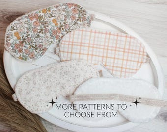 Sleep Mask with Strap, Fuzzy Faux Fur Sleep Mask, Sleep Mask with Pouch, Bridesmaid Gift, Bride Gift, Eye Mask, Sleep Over Gift, Self Care