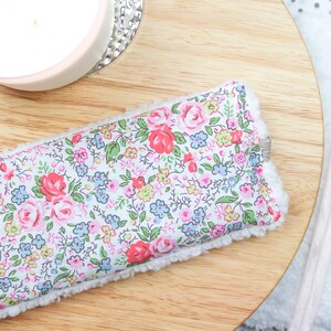 Floral Minky Soft Sleep Mask, Lavender Weighted Eye Pillow with Strap, Sleep Mask, Aromatherapy & Stress Relief, Spa Sleep Relaxation, Spa Gifts