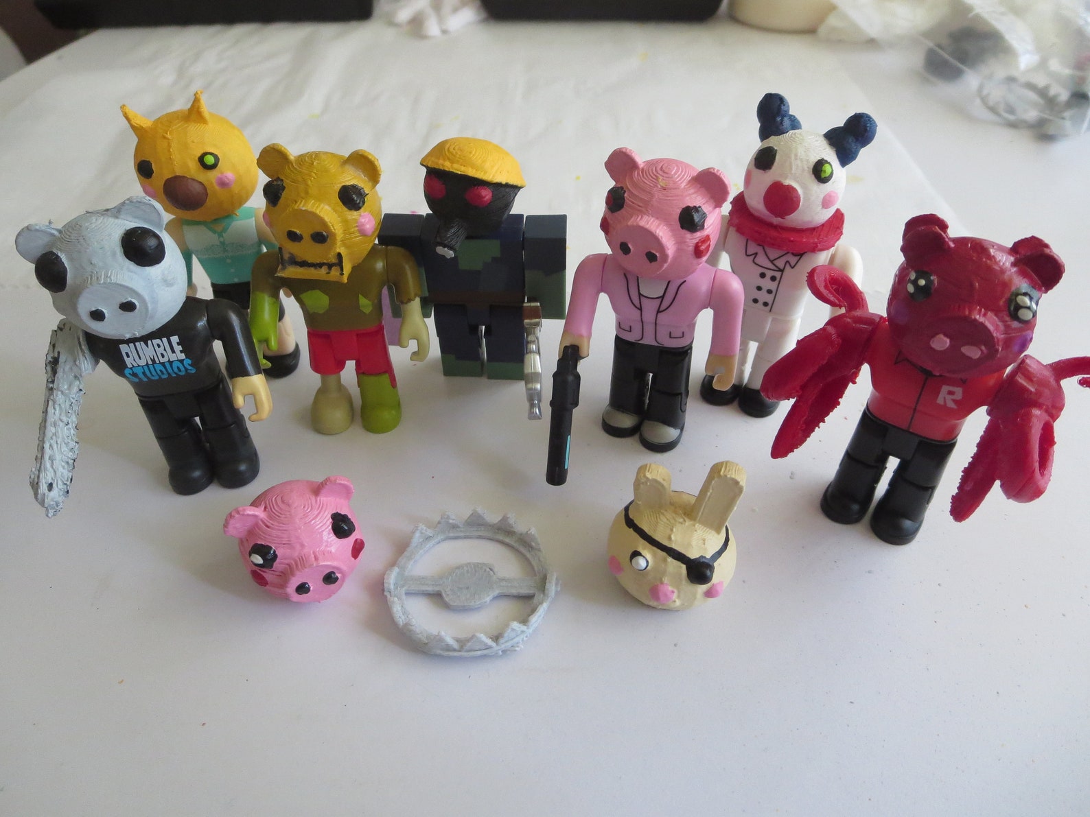 Roblox Piggy toy Heads pig heads torcher skully brother robby | Etsy