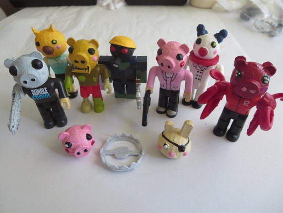 Roblox Piggy Toy Heads Pig Heads Torcher Skully Brother Robby Etsy - jordan roblox chain roblox free toys