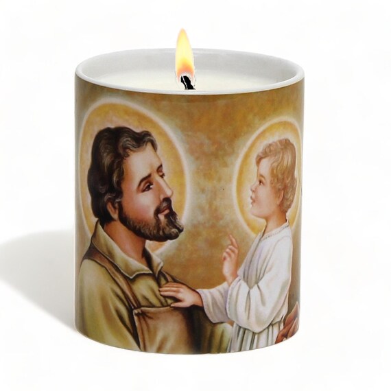 SUBLIM-ART St. Joseph Praying Candle (11 Oz)