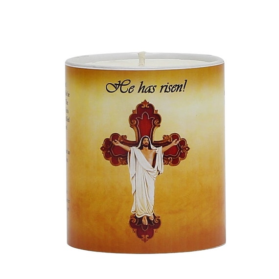 SUBLIM-ART The Easter Crucifix Prayer Candle (11 Oz)