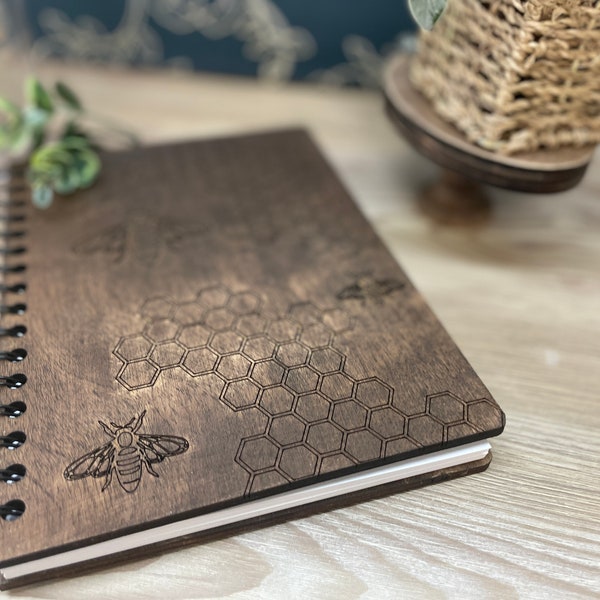 Wooden Notebook / Journal / Sketch Diary  | Engraved and Handmade