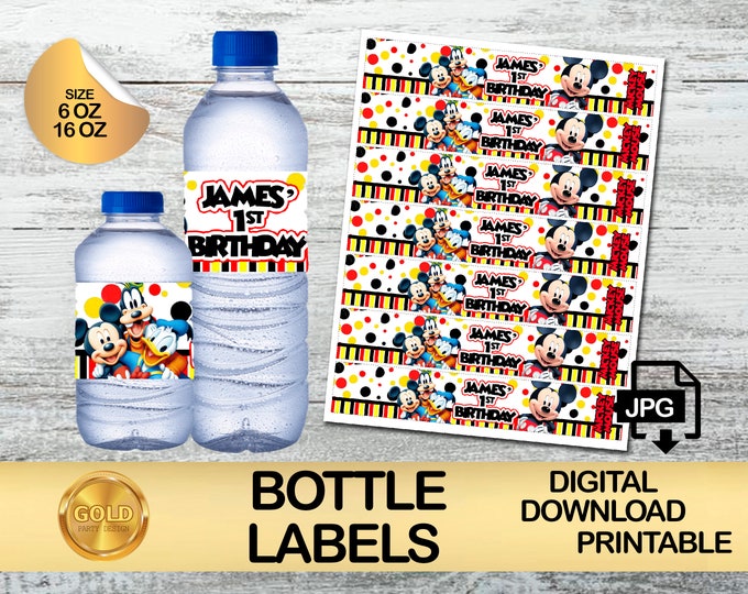 Mickey Mouse Inspired Juice Pouch Labels-digital or Print-mickey Mouse ...