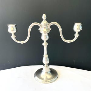 Selangor Pewter - Queen Anne Style “Sovereign” Candlestick or Double Candelabra