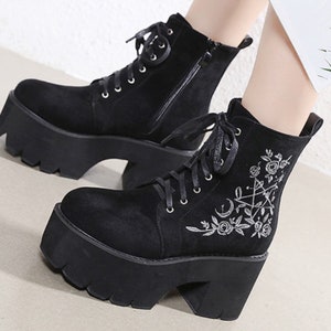 Flat goth shoes clearance