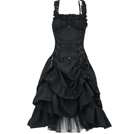 Goth Dress Plus Size, Cabaret Costume, Corset Dress, Sizes XS to 4XL,  Burlesque Cabaret Dress, Steampunk Dress, Cosplay Costume Plus Size 
