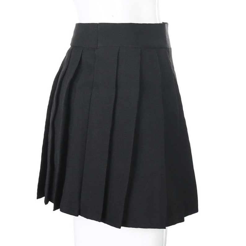 Black Goth Skirt Punk Mini Skirt Dark Pleated Skirt - Etsy