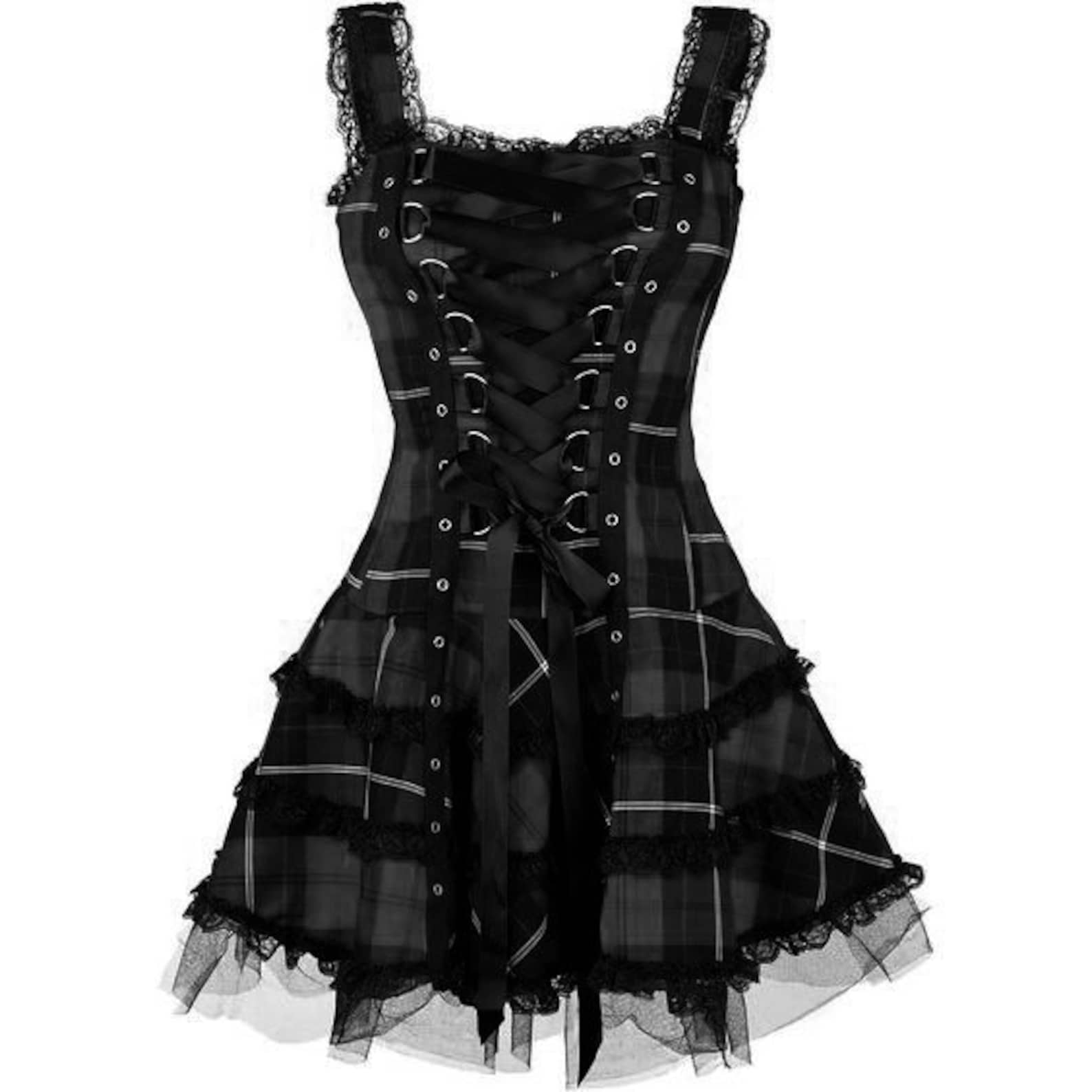 Gothic Dress Plus Size Sleeveless Goth Dress Cosplay Etsy UK