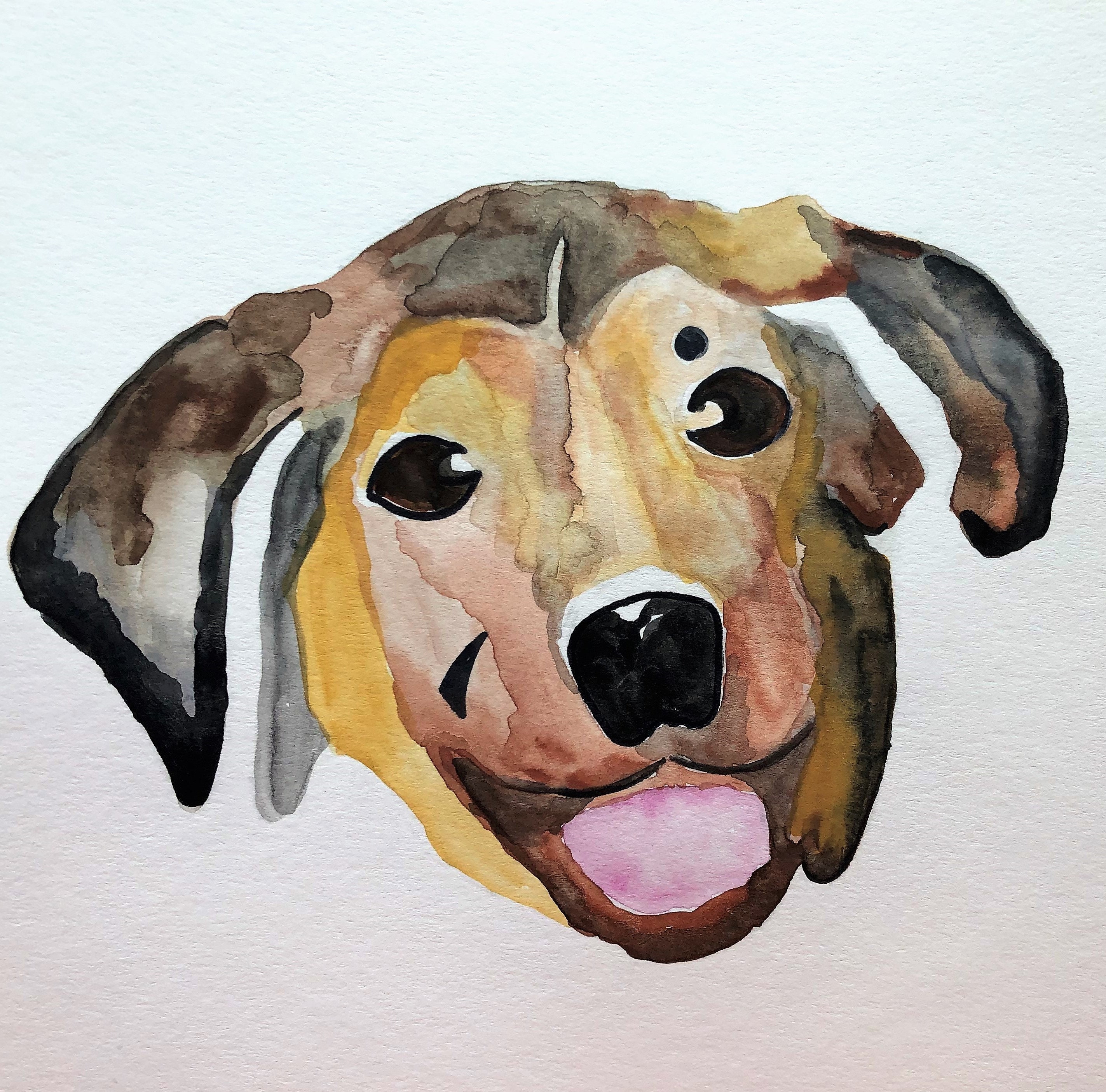 Digital Print Happy Puppy Face | Etsy