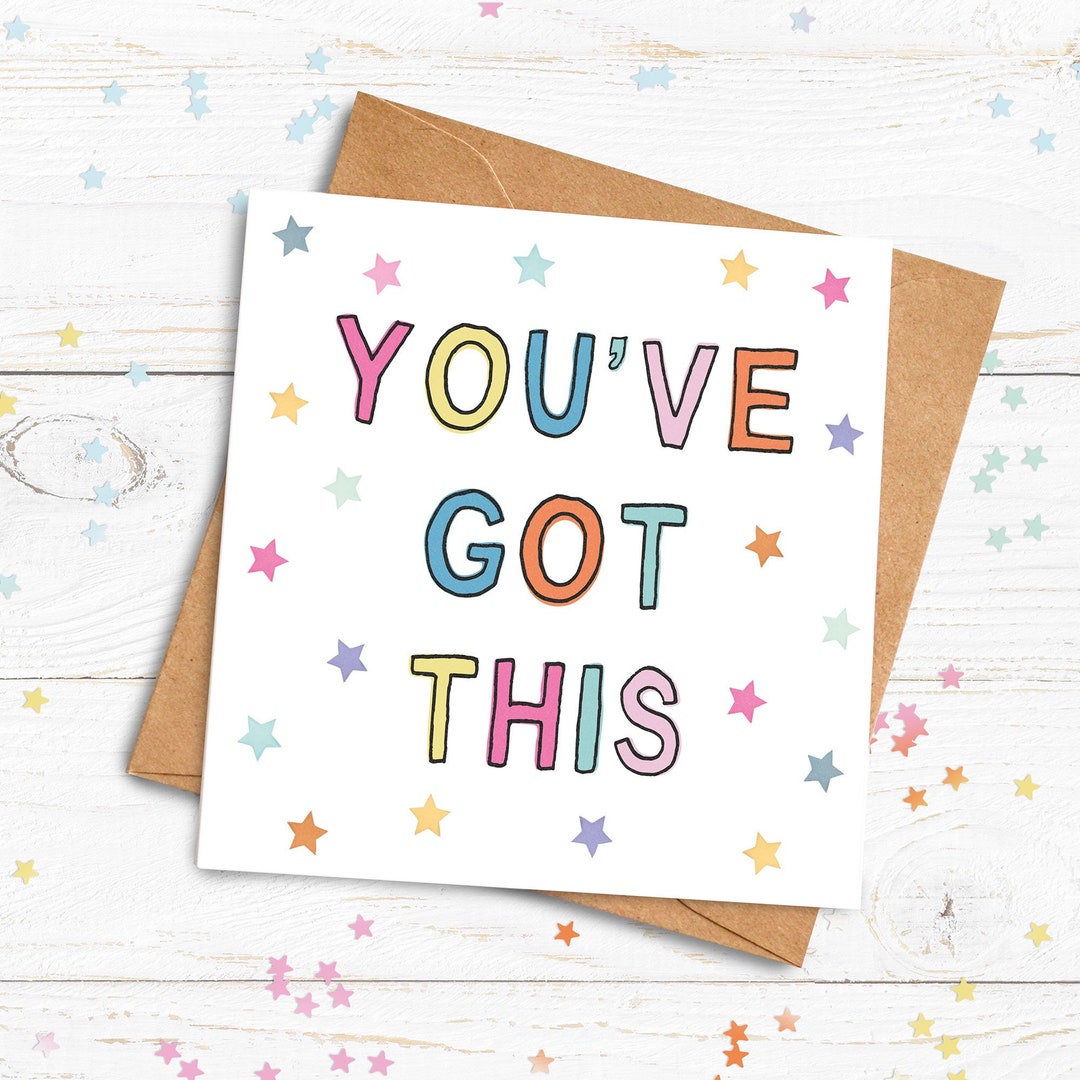 Youve Got This Card. Good Luck Card. New Job Card. Positive Etsy