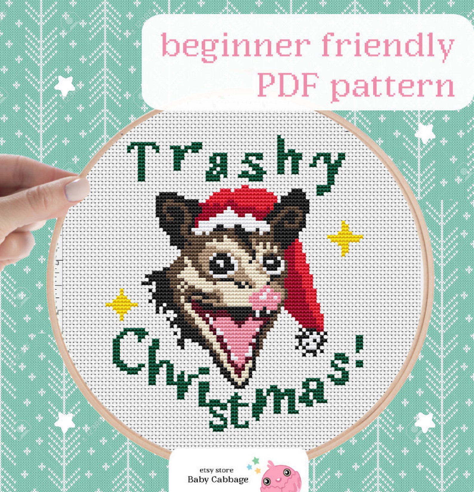 2020 Possum Cross stitch Pattern Snarky Opossum Covid | Etsy