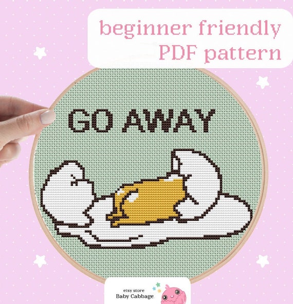 Gudetama Cross Stitch Kawaii Cross Stitch Mini Cross Stitch Etsy Gudetama Cross Stitch Kawaii Cross Stitch Mini Cross Stitch Etsy