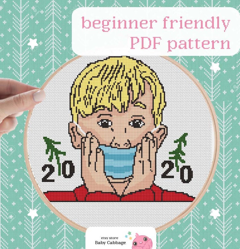 Home Alone Cross Stitch Pattern Kevin McAllister Cross Chart | Etsy