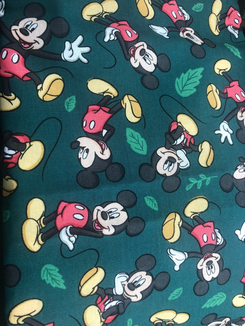 Mickey Mouse fabric 100 cotton Etsy