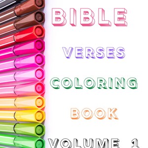 Bible Verses Coloring Book Volume 1 with 52 Pages