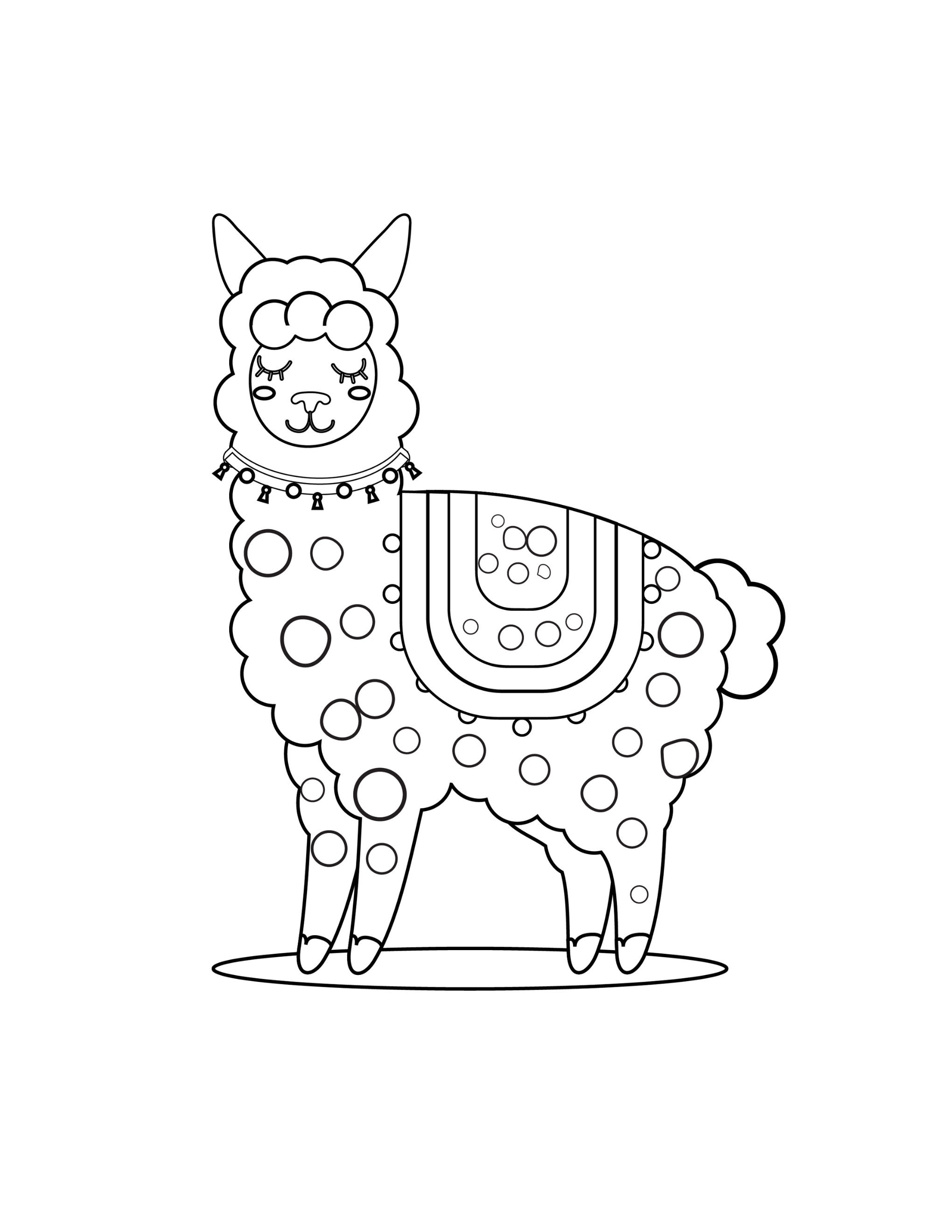 llamas & more coloring kit