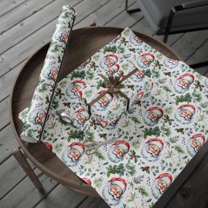 Whimsical Holiday Wrapping Paper, Festive Gift Wrap for Christmas, Birthday, and Special Occasions, Floral Design, Eco-friendly Gift Wrap