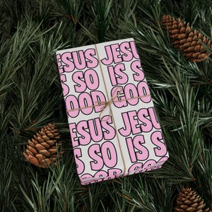 Jesus is so good Stylish Wrapping Paper for Gifts, Birthday, Holidays, Events, Creative Gift Wrap, Party Supplies, Christian Wrapping Paper