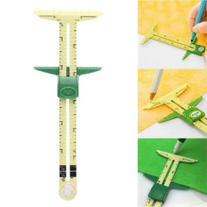 5-in-1 Sewing Ruler, Multi-Functional Tailor Drawing Ruler for Quilting, Pattern Making & DIY Sewing