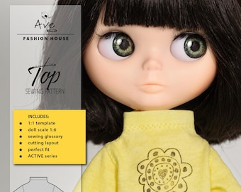 TOP PDF Puppen Schnittmuster. Blythe Puppe Kleidung Schnittmuster Digital Download. Bluse Jacke Puppe Schnittmuster. Blythe Kleidung Schnittmuster.