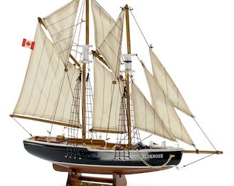 Bluenose Model Ship in Natural Color
