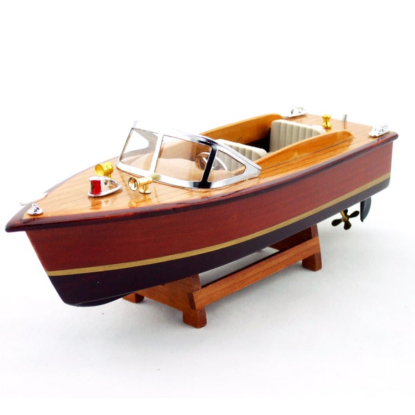 Vintage Style Power Boat Model Ship