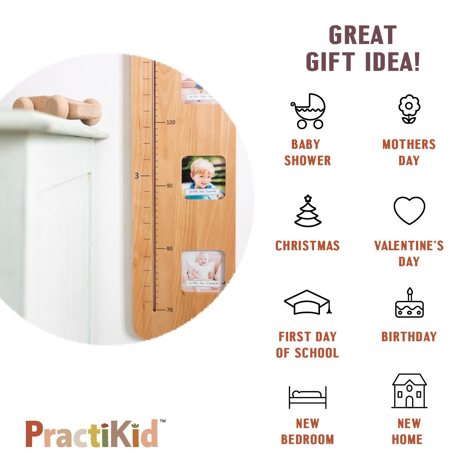 Kids Wooden Height Growth Chart. Capture Growth Milestones Etsy