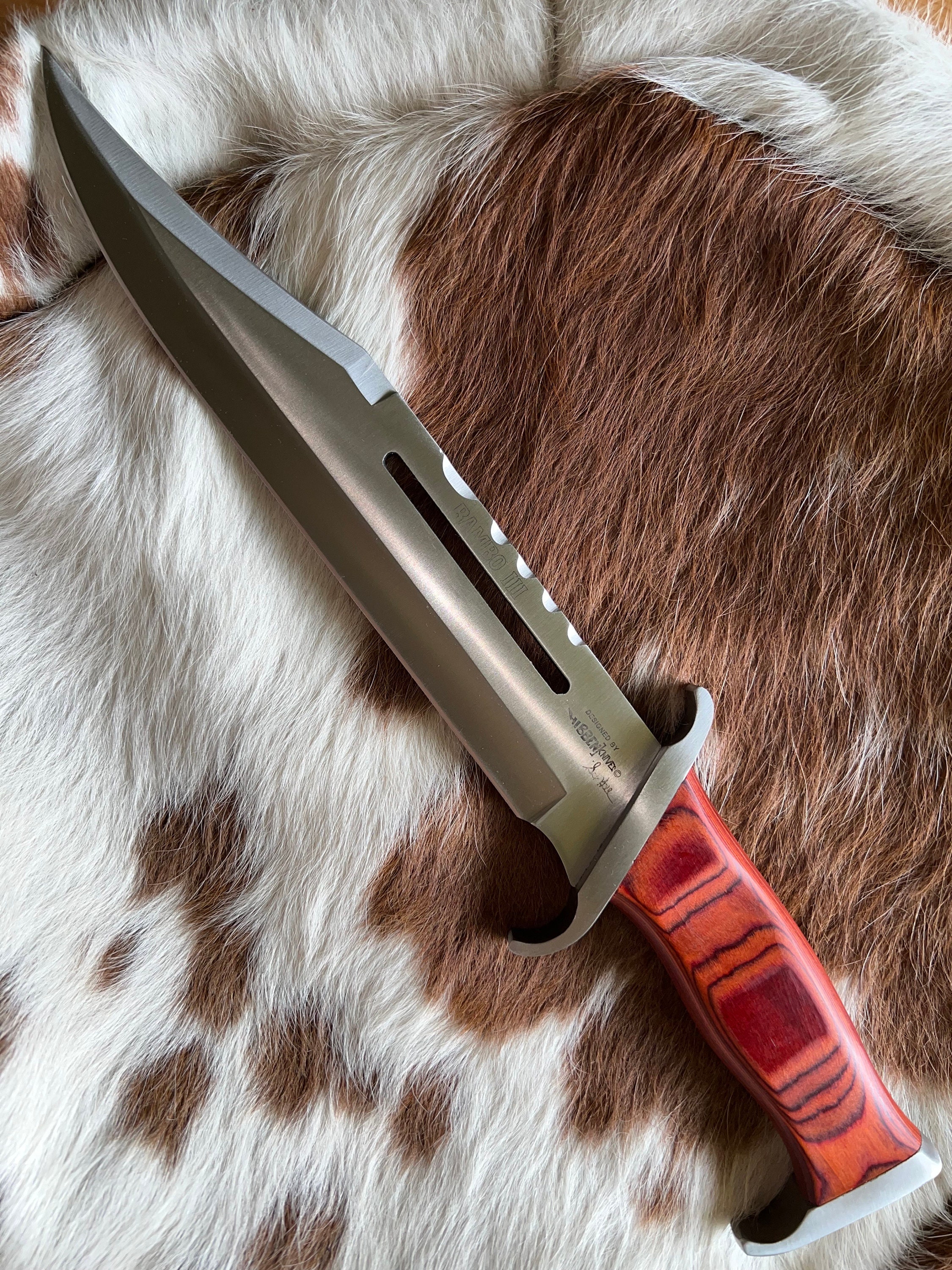 RAMBO III レプリカ New Rambo III Tactical Fixed Blade Knife & Sheath - Etsy Israel