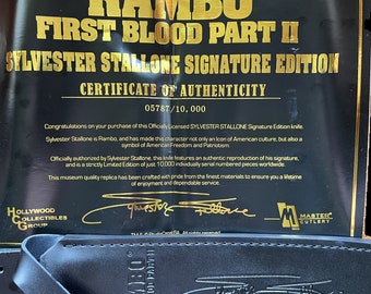 New MC Rambo First Blood Part II Sylvester Stallone Limited
