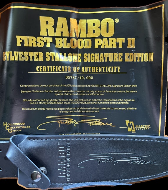 R*u様 RamboFirstBlood PartII Signature Ed New MC Rambo First Blood Part II Sylvester Stallone Limited