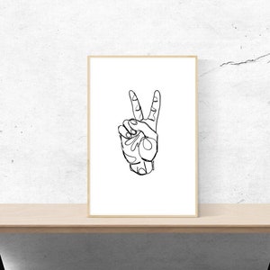 PEACE OUT digital artwork wall art downloadable content
