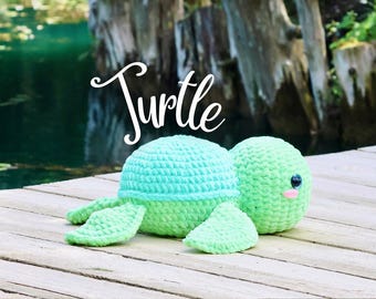 Crochet Pattern Turtle (Jumbo), Amigurumi Tutorial in English, PDF Download