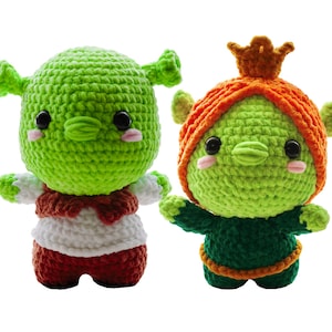 Bundle: Ogre & Ogre Princess (Jumbo) Crochet Pattern - Amigurumi Tutorial in English, PDF Download