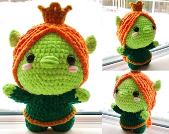 Crochet Pattern Ogre Princess (Jumbo) Amigurumi Tutorial in English, PDF Download