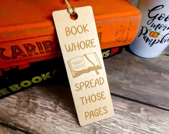 Spicy Smut Birch Bookmark, Custom Engraved, Booktok Reader Gift