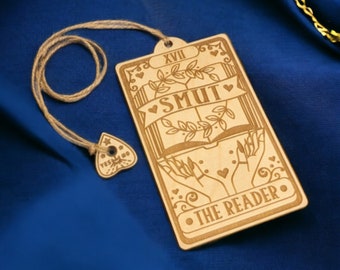 Smut Reader Tarot Bookmark, Witchy Ouija Charm, Custom Engraved