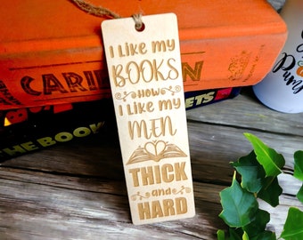 Engraved Birch Bookmark, Spicy Smut Book Club Gift, Booktok, Bookish (Personalizable)